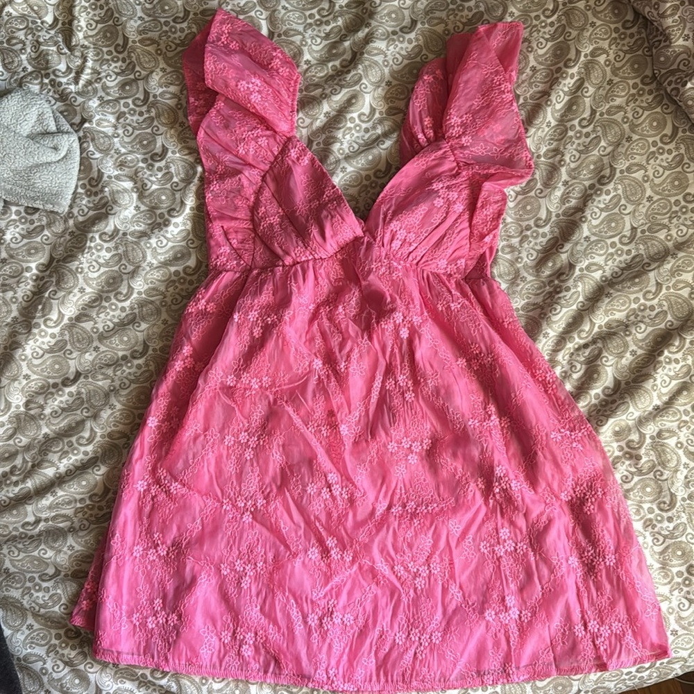 Pink babydoll dress